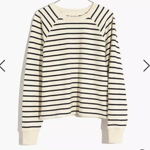 Madewell Luxe raglan sweatshirt in stripe
